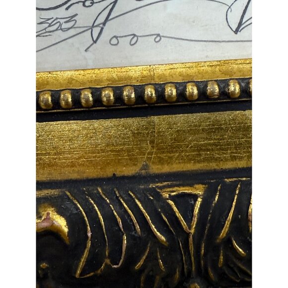 Limited Edition Topiary Fig prints by Kathryn Clarke Gold & Black Frames Vintage - Picture 8 of 12